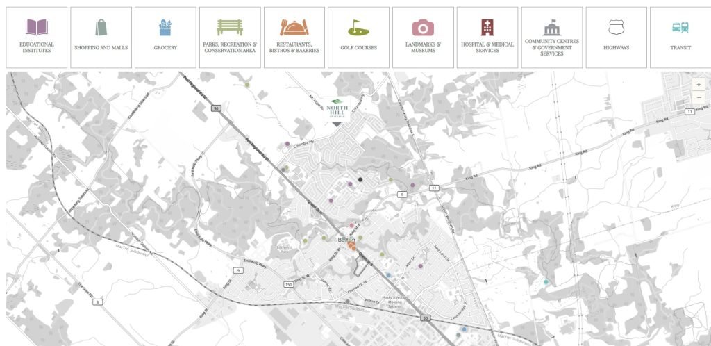 North Hill Amenities Map
